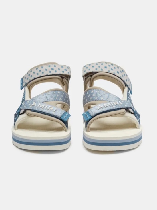 Amiri MA Paisley Sandals Light Blue/Beige Open Toe Sz 10 main image 4